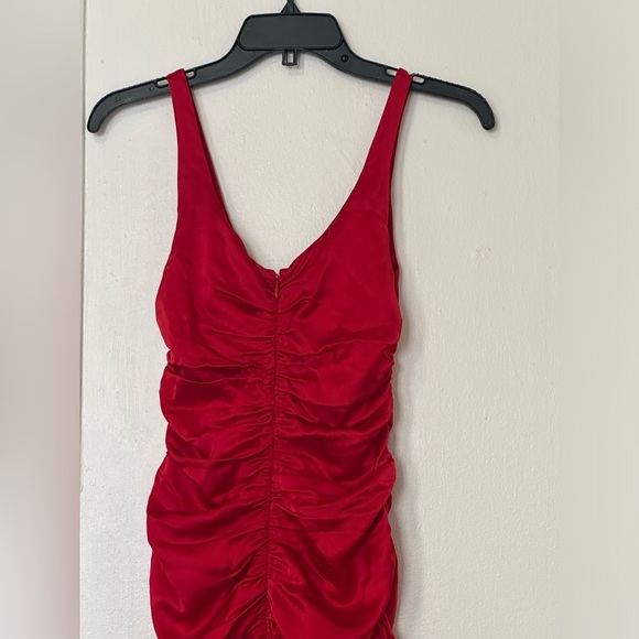 Reformation collection Smithfield red cherry ruffled dress - Picture 7 of 13